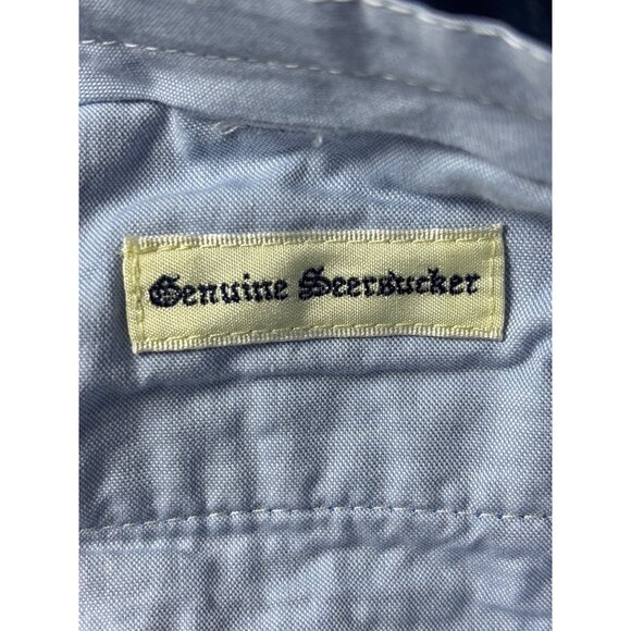 Brooks Brother Seersucker Striped Mens Pants Size 34x34 Blue & White Cotton - Picture 7 of 11